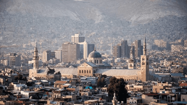 Damascus skyline — Bytnaa Syria hotel booking | أفق دمشق — بيتنا حجز فنادق سوريا